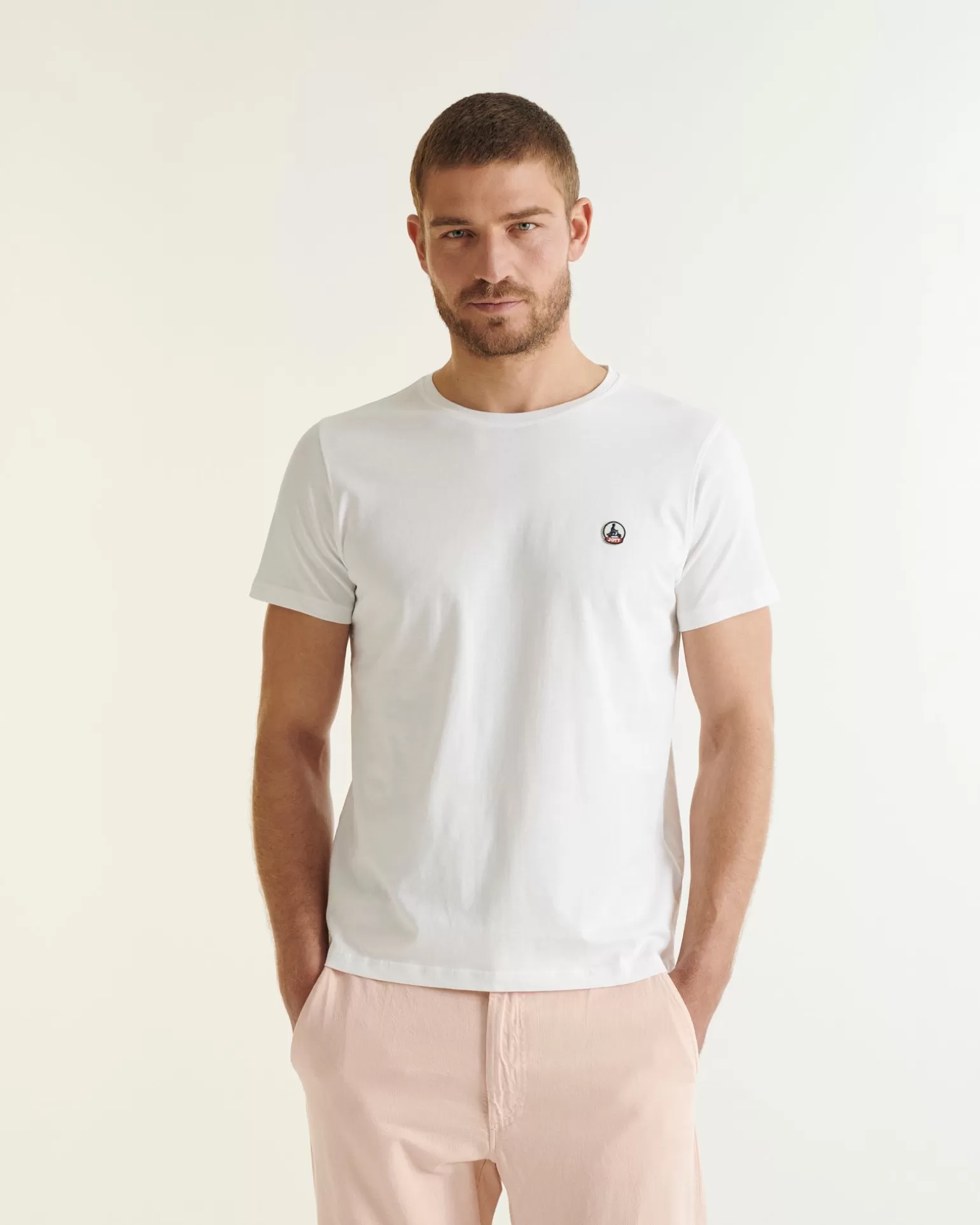 Vêtements*JOTT T-Shirt Homme En Coton Biologique Blanc Pietro 901 Blanc