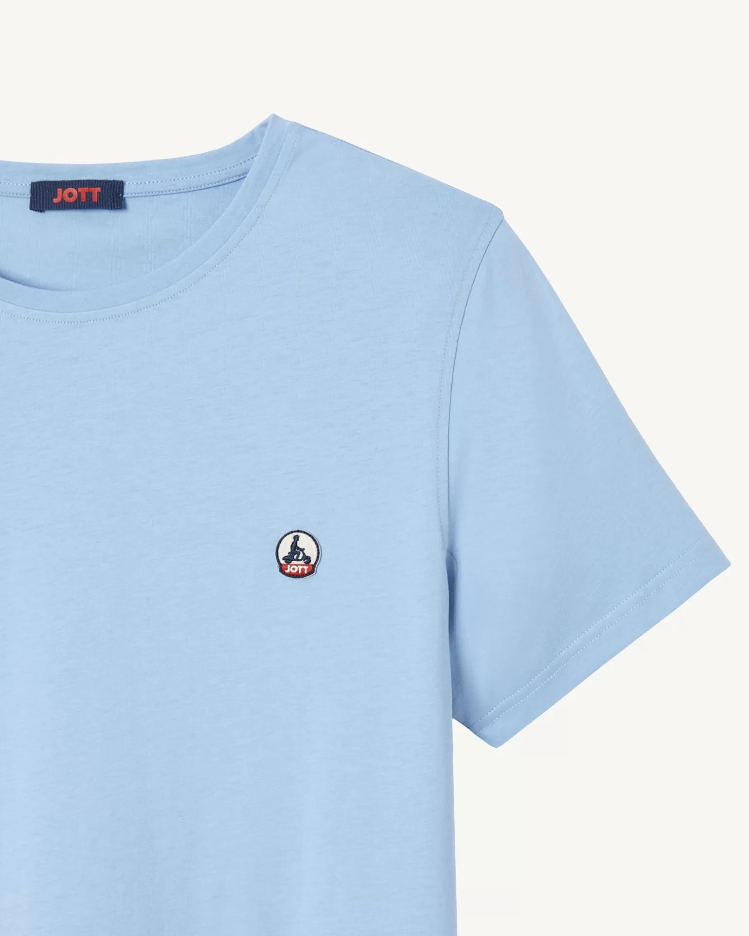 Vêtements*JOTT T-Shirt Homme En Coton Biologique Bleu Clair Pietro 180 Soft Blue