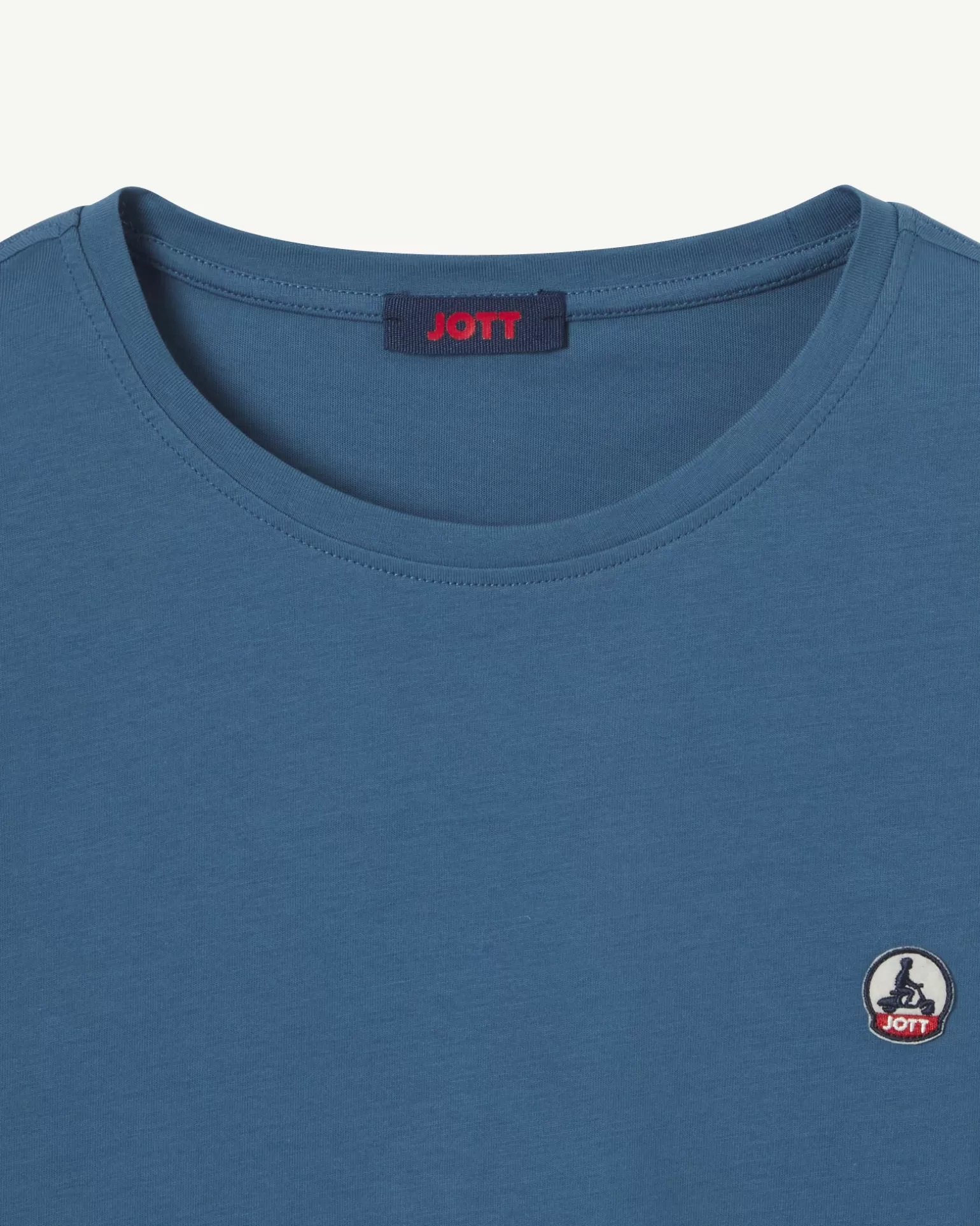 Vêtements*JOTT T-Shirt Homme En Coton Biologique Bleu Jeans Pietro 140 Blue Jeans