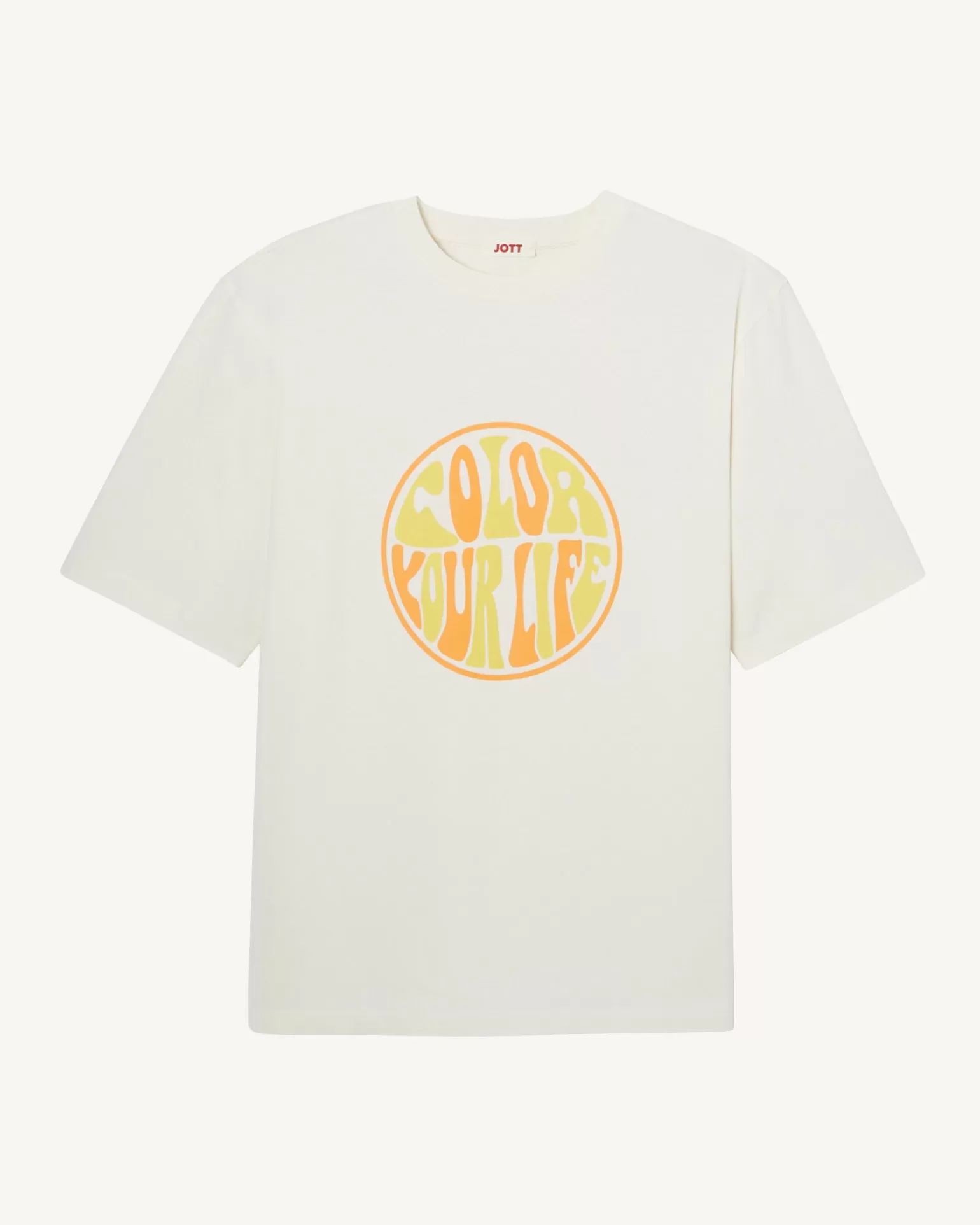 Vêtements*JOTT T-Shirt Homme En Coton Biologique Ecru Leo 895 Off-White