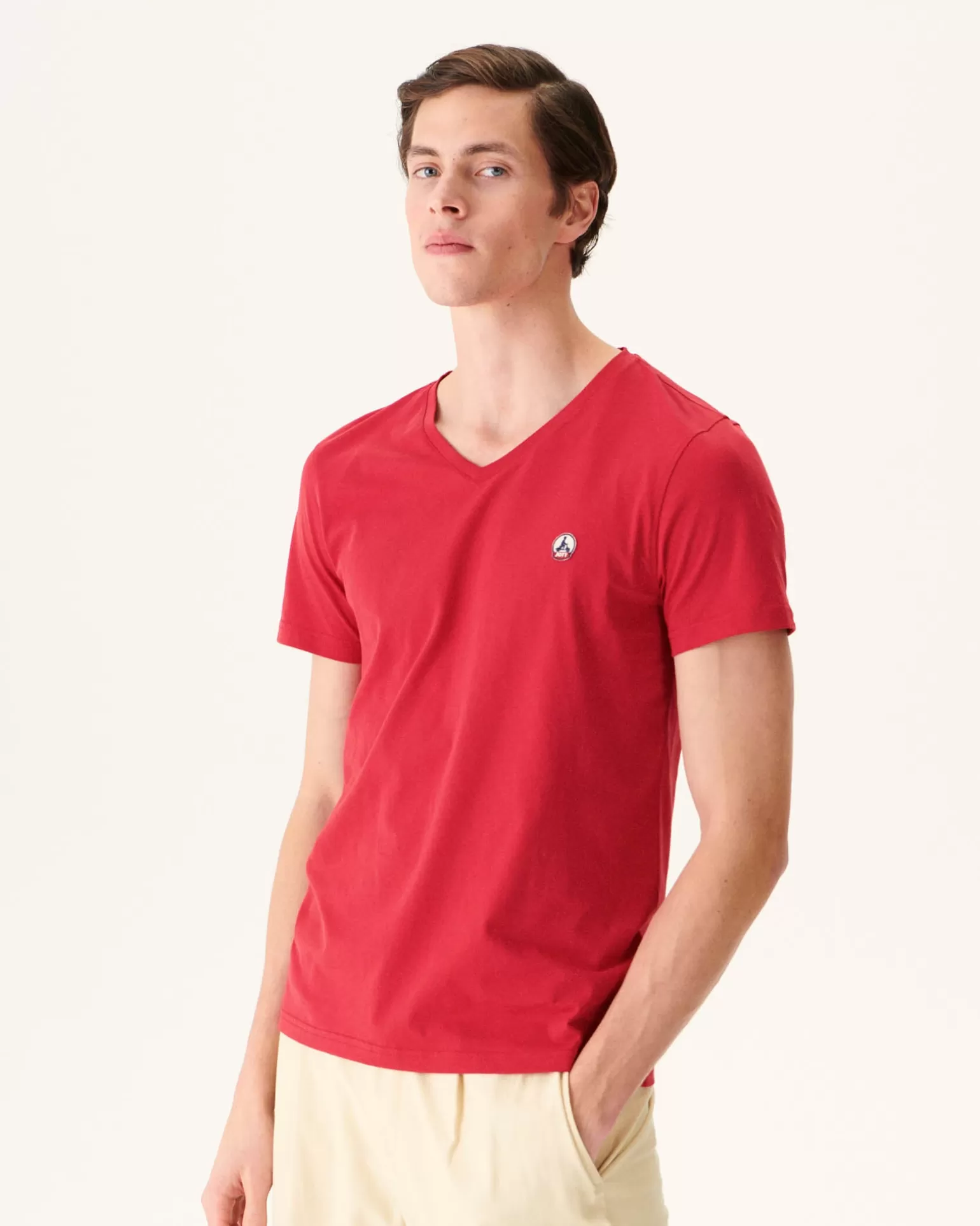Vêtements*JOTT T-Shirt Homme En Coton Biologique Rouge Benito 300 Red