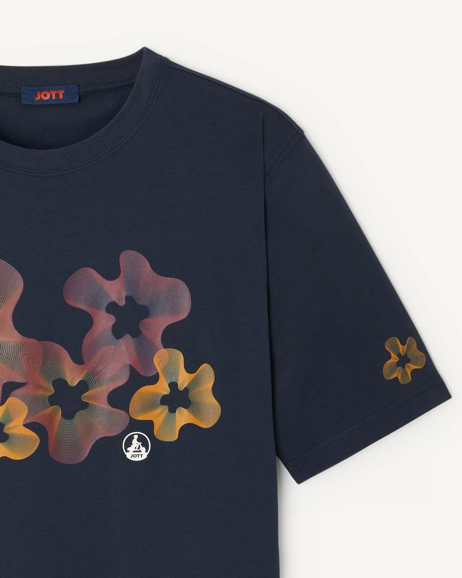 Vêtements*JOTT T-Shirt Imprime Bohemian Femme En Coton Biologique Noir Adela 104 Navy