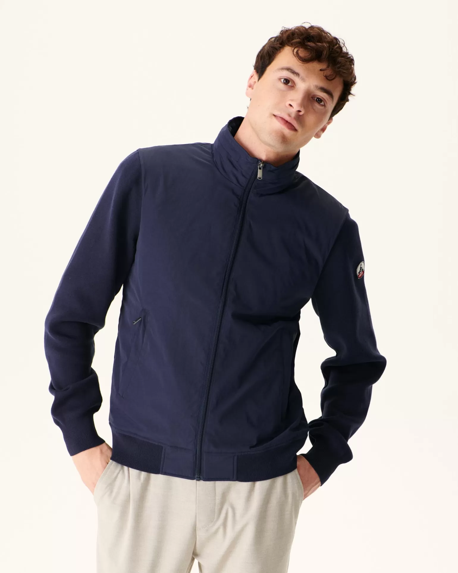 Doudounes & Vestes*JOTT Veste A Capuche Bi-Matiere Marine Bardenas 104 Navy