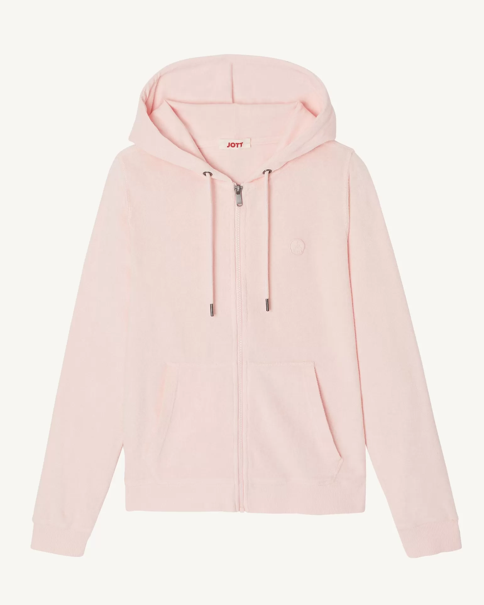 Vêtements*JOTT Veste Zipee Eponge Rose Clair Corail 463 Soft Pink