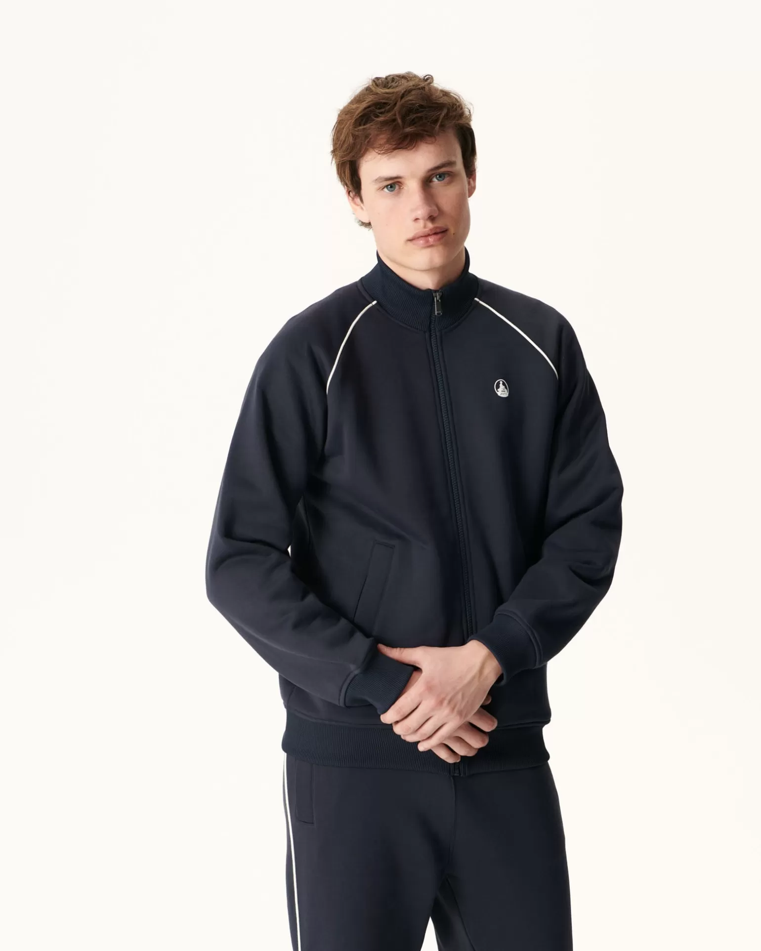 Vêtements*JOTT Veste Zipee Homme En Coton Biologique Marine Craig 104 Navy