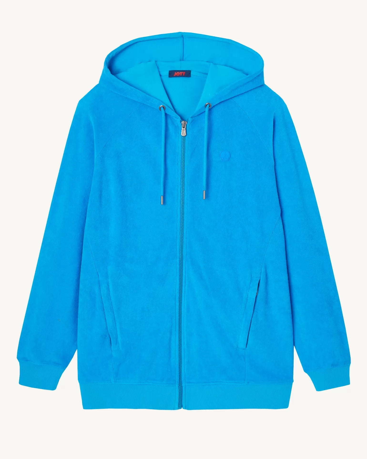 Vêtements*JOTT Veste Zippee Eponge A Capuche Azur Nazare 183 Azure