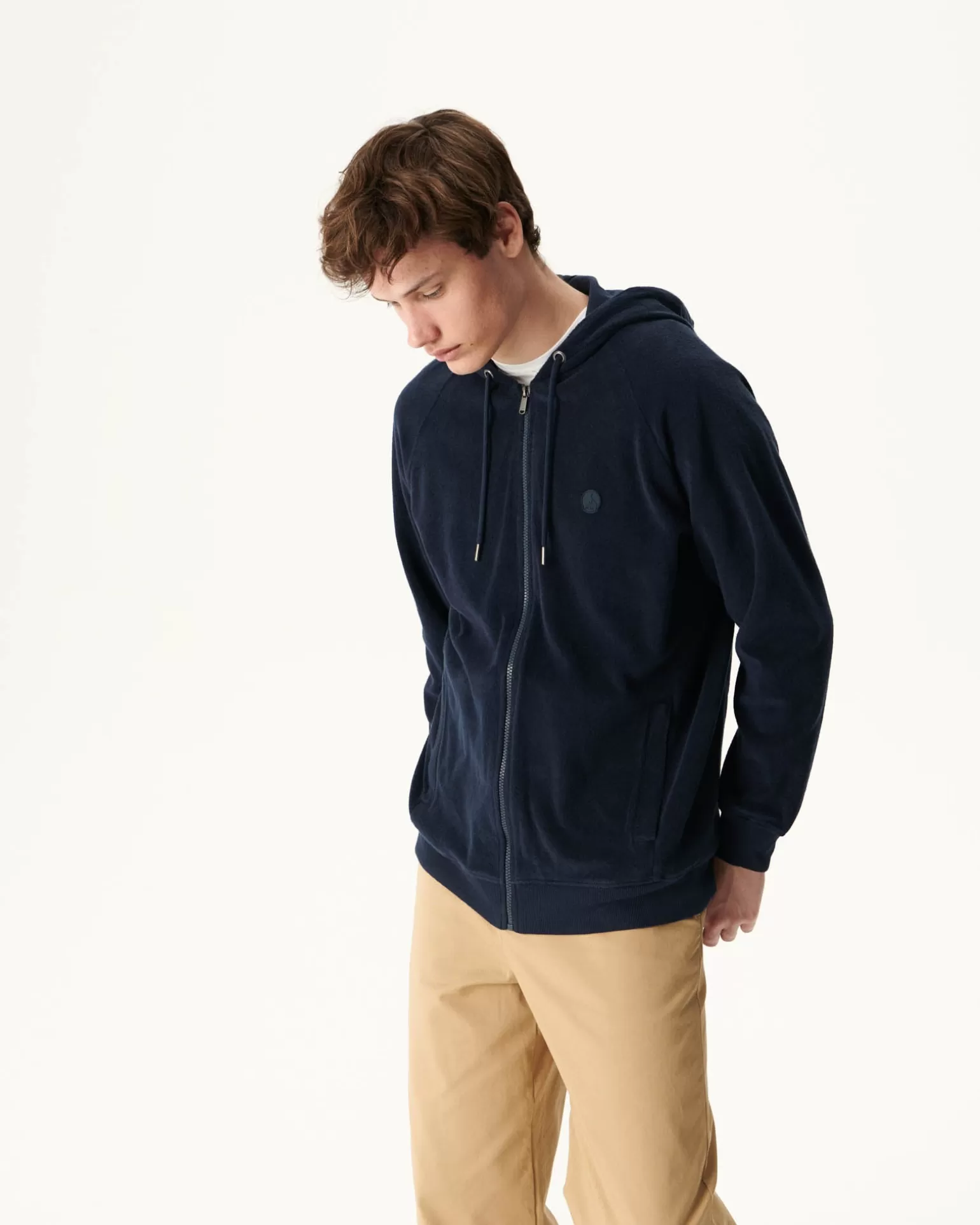 Vêtements*JOTT Veste Zippee Eponge A Capuche Marine Nazare 104 Navy